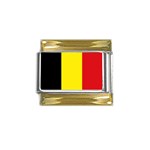 Belgian Flag Belgium Gold Trim Italian Charm (9mm)