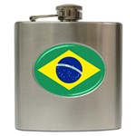 Brazilian Flag Brazil Hip Flask (6 oz)