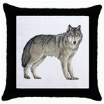 Wolf Throw Pillow Case (Black)