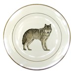 Wolf Porcelain Plate