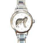 Wolf Round Italian Charm Watch