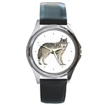 Wolf Round Metal Watch