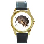 Armadillo Round Gold Metal Watch