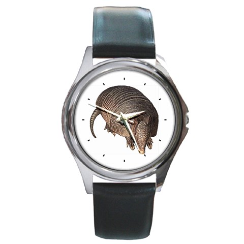 Armadillo Round Metal Watch from ArtsNow.com Front