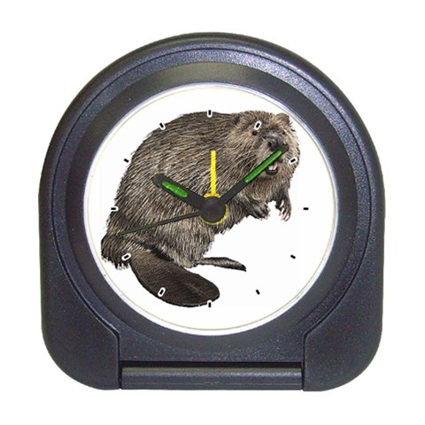 Beaver Travel Alarm Clock from ArtsNow.com Front