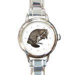 Beaver Round Italian Charm Watch