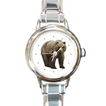 Bear Round Italian Charm Watch