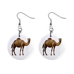 Camel 1  Button Earrings