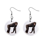 Chimpanzee 1  Button Earrings