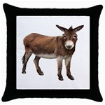 Donkey Throw Pillow Case (Black)