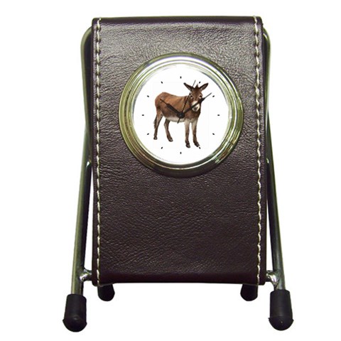 Donkey Pen Holder Desk Clock from ArtsNow.com Front