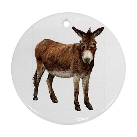 Donkey Ornament (Round) from ArtsNow.com Front