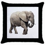 Elephant Throw Pillow Case (Black)