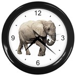 Elephant Wall Clock (Black)