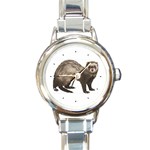 Ferret Round Italian Charm Watch