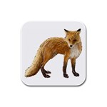 Fox Rubber Square Coaster (4 pack)