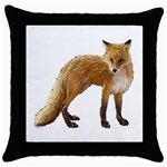 Fox Throw Pillow Case (Black)