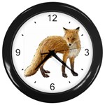 Fox Wall Clock (Black)