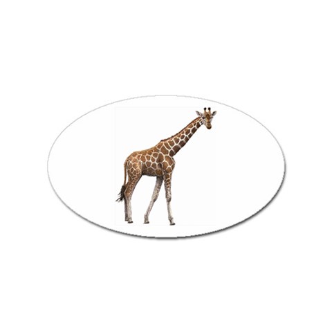 Giraffe Sticker (Oval) from ArtsNow.com Front