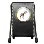 Giraffe Pen Holder Desk Clock