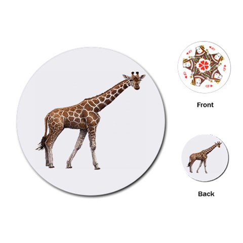 Giraffe Playing Cards (Round) from ArtsNow.com Front