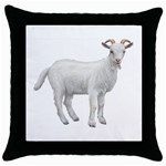 Goat Throw Pillow Case (Black)