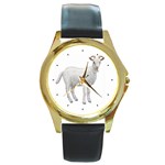 Goat Round Gold Metal Watch