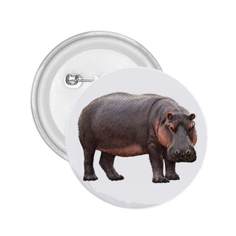 Hippopotamus 2.25  Button from ArtsNow.com Front