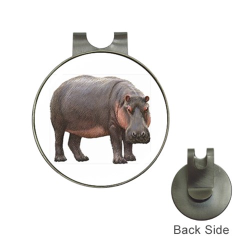 Hippopotamus Golf Ball Marker Hat Clip from ArtsNow.com Front