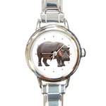 Hippopotamus Round Italian Charm Watch