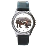 Hippopotamus Round Metal Watch