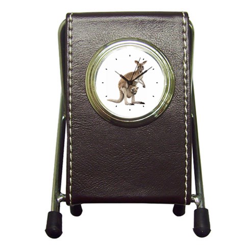 Kangaroo Pen Holder Desk Clock from ArtsNow.com Front