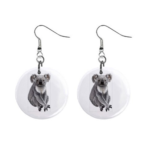 Koala 1  Button Earrings from ArtsNow.com Front