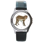 Leopard Round Metal Watch