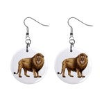 Lion 1  Button Earrings