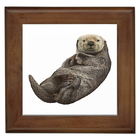 Otter Framed Tile from ArtsNow.com Front