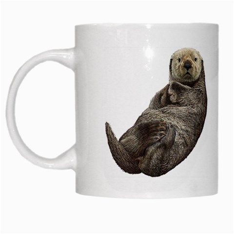 Otter White Mug from ArtsNow.com Left