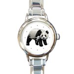 Panda Round Italian Charm Watch