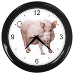 Pig Wall Clock (Black)