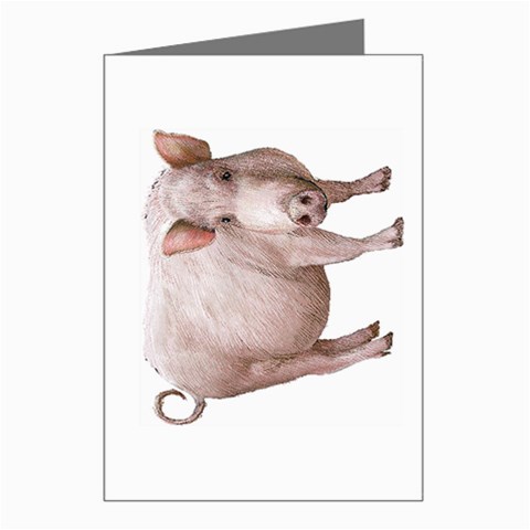 Pig Greeting Cards (Pkg of 8) from ArtsNow.com Left