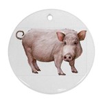 Pig Ornament (Round)