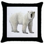 Polar Bear Throw Pillow Case (Black)