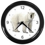 Polar Bear Wall Clock (Black)