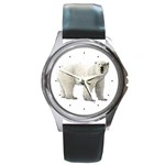 Polar Bear Round Metal Watch