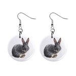 Rabbit 1  Button Earrings