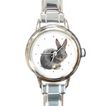 Rabbit Round Italian Charm Watch