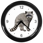 Raccoon Wall Clock (Black)