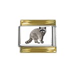 Raccoon Gold Trim Italian Charm (9mm)