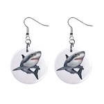 Shark 1  Button Earrings