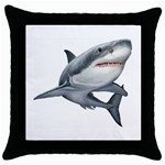 Shark Throw Pillow Case (Black)